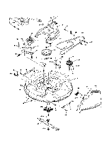 Mower deck Diagram and Parts List for 96046001400  Poulan Lawn Tractor