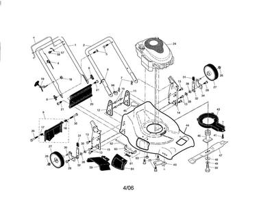 Part Location Diagram of 191574 Poulan Handle Bolt 5/16-18