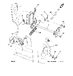 Mower lift Diagram and Parts List for 917223980  Poulan Lawn Tractor