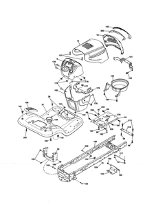 Chassis Diagram and Parts List for PP155A42-274430  Poulan Lawn Tractor