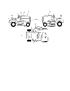 Decals Diagram and Parts List for 96042000600  Poulan Lawn Tractor