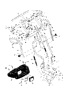 Handle Diagram and Parts List for 96192000500  Poulan Snow Blower