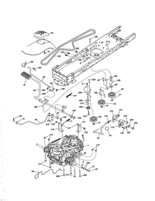 Drive Diagram and Parts List for 96042015300  Poulan Lawn Tractor
