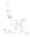 Steering Assembly Diagram and Parts List for 96012003200 DB24H48YT Poulan Lawn Tractor