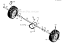 Wheels Diagram and Parts List for 96194000200  Poulan Snow Blower