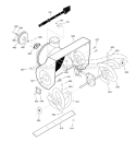 Auger Housing Diagram and Parts List for 96194000300  Poulan Snow Blower