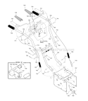 Handle Diagram and Parts List for 96194000300  Poulan Snow Blower