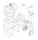Engine Diagram and Parts List for 96194000300  Poulan Snow Blower