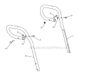 Handles Diagram and Parts List for 961940007  Poulan Snow Blower