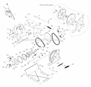 Drive Diagram and Parts List for 961940010 2013-07 Poulan Snow Blower