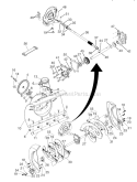 Auger HousingImpeller Assembly Diagram and Parts List for 961970004  Poulan Snow Blower
