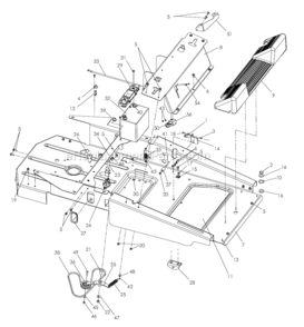 ChassisFrame_Units_With_Serial_Number_After_0806 Diagram and Parts List for 968999507  Poulan Lawn Tractor