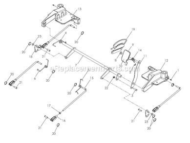 Deck_Lift Diagram and Parts List for 968999516  Poulan Lawn Tractor