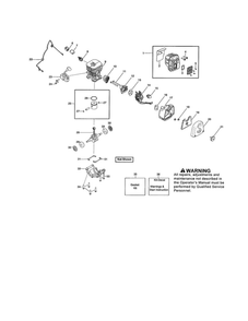 Cylinder/Muffler/Crankshaft Diagram and Parts List for B2126  Poulan Leaf Blower / Vacuum