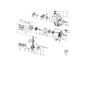 Crankshaft/Cylinder/Crankcase Diagram and Parts List for PP131 RECON Poulan Trimmer