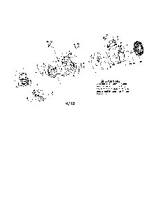 Scroll/impeller/handle Diagram and Parts List for P325 (ROW)(TYPE 2) Poulan Leaf Blower / Vacuum