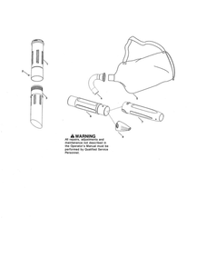 Vac Tubes And Bag Diagram and Parts List for GBV-345 TYPE 1 Poulan Leaf Blower / Vacuum