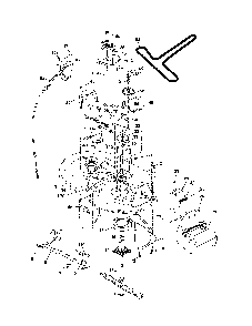 Mower deck Diagram and Parts List for 96016001700  Poulan Lawn Tractor