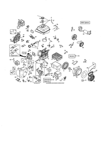 Complete Engine Diagram and Parts List for PA5524  Poulan Snow Blower