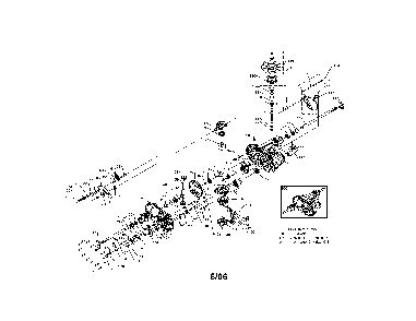Transaxle Diagram and Parts List for 96041001400  Poulan Lawn Tractor