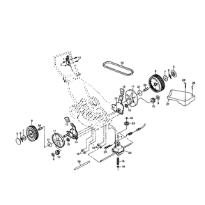 Wheels/Tires/Belt Diagram and Parts List for PP752PH  Poulan Lawn Mower