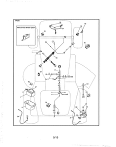 Electrical Diagram and Parts List for 96042015700  Poulan Lawn Tractor