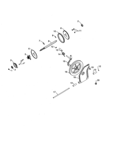 Drive Diagram and Parts List for PA5524  Poulan Snow Blower