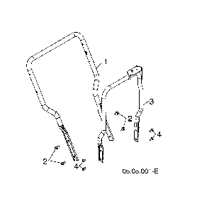 Lower handle Diagram and Parts List for 96192009003  Poulan Snow Blower