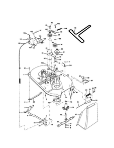 Mower Deck Diagram and Parts List for 270451  Poulan Lawn Tractor
