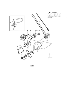 Weed Edge Diagram and Parts List for 1000E  Poulan Edger