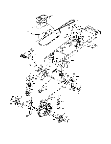 Drive Diagram and Parts List for 96042000600  Poulan Lawn Tractor