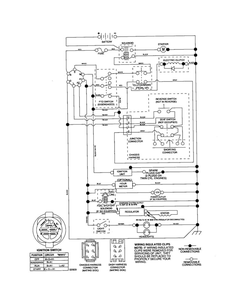 Schematic-Tractor Diagram and Parts List for 96042000701  Poulan Lawn Tractor
