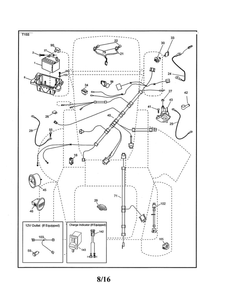 Electrical Diagram and Parts List for 96042019400  Poulan Lawn Tractor