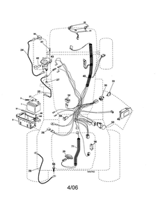 Electrical Diagram and Parts List for 96042000701  Poulan Lawn Tractor