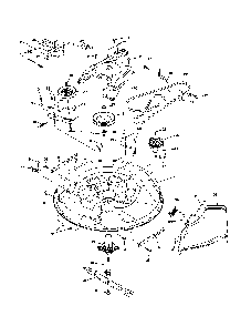 Mower deck Diagram and Parts List for 96046000800-2007  Poulan Lawn Tractor