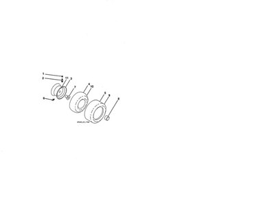 Wheels And Tires Diagram and Parts List for 96042019400  Poulan Lawn Tractor