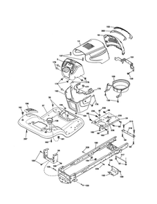 Chassis Diagram and Parts List for 96042018300  Poulan Lawn Tractor
