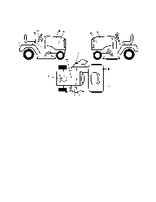 Decals Diagram and Parts List for 96012003401  Poulan Lawn Tractor