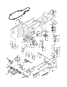 Drive Diagram and Parts List for CT131  Poulan Lawn Tractor