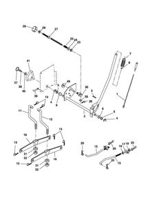 Mower Lift Diagram and Parts List for CT131  Poulan Lawn Tractor