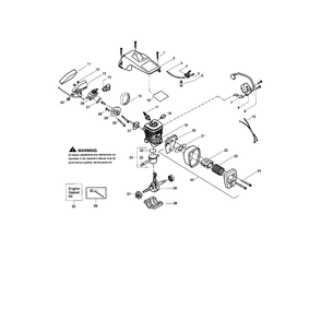 Shield/Cylinder/Crankshaft Diagram and Parts List for TITANIUM2550T  Poulan Chainsaw