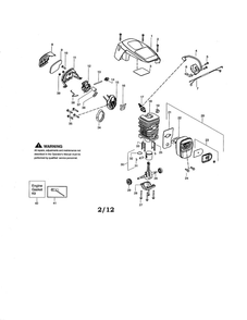 Cylinder/Shield/Crankshaft Diagram and Parts List for PP4218 TYPE 3 Poulan Chainsaw