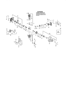 Cylinder/Fuel Tank/Crankshaft Diagram and Parts List for PPB335 TYPE 3 Poulan Trimmer