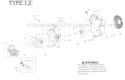 Housing Diagram and Parts List for BVM200VS Type 1 Poulan Leaf Blower / Vacuum