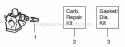 Part Location Diagram of 530069844 Husqvarna Walbro Gasket/Diaphragm Kit