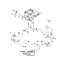 Engine Diagram and Parts List for 96012001501  Poulan Lawn Tractor
