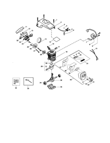 Shield/Cylinder/Crankshaft Diagram and Parts List for 2150-PREDATOR -E TYPE 1 Poulan Chainsaw