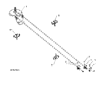 Cable chute rotator Diagram and Parts List for 96192009003  Poulan Snow Blower