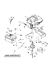 Engine Diagram and Parts List for PB20A46-96042016700  Poulan Lawn Tractor