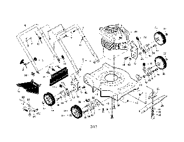 Lawn mower Diagram and Parts List for 96112013002  Poulan Lawn Mower